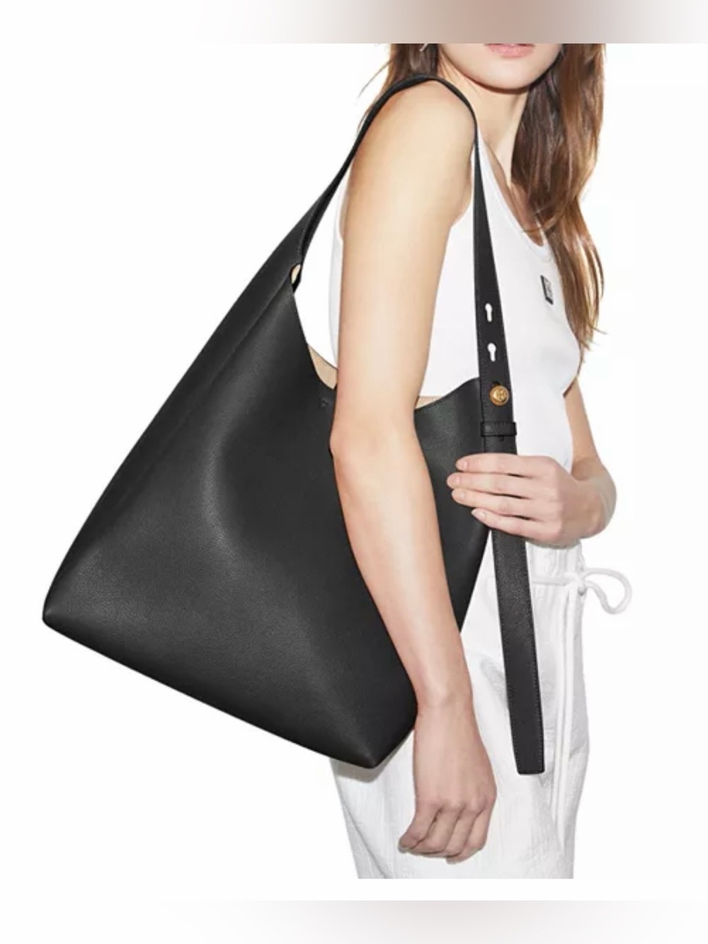Tory Burch ROMY Hobo Black Large NWT